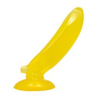 Żółty Banan Gładkie Żelowe Dildo Z Przyssawką