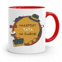Kubek Czerwony Dla Taty Ojca Najlepszy Tata Z Nadrukiem Ze Zdjęciem
