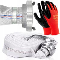 WĄŻ STRAŻACKI DO SZAMBA WODY 2 cale 52mm 20m SZYBKOZŁĄCZA + GRATIS RĘKAWICE