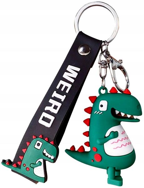 Zwierzak Dinosaur Brelok do kluczy torby zawieszka  F49_Ciemnozielony zdjęcie 3