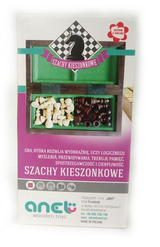 SZACHY KIESZONKOWE DREWNIANE na Arena.pl