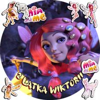 OPŁATEK NA TORT 20CM - MIA I JA AND ME BAJKA + IMIĘ + ! 15CM 18CM