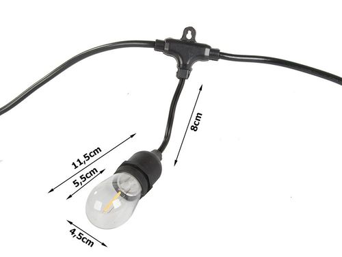 Girlanda łańcuch świetlny 15x led e27 lampki oświetlenie do ogrodu na Arena.pl