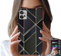 ETUI DO MOTOROLA G32 - ZŁOTE RAMKI, ELEGANCKIE WZORY + FOLIA