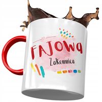 Kubek Czerwony Dla Zakonnicy Fajowa Zakonnica Z Nadrukiem Ze Zdjęciem