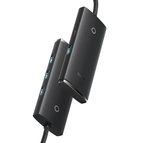 hub 4w1 baseus lite series usb do 4x usb 3.0 2m (czarny) na Arena.pl
