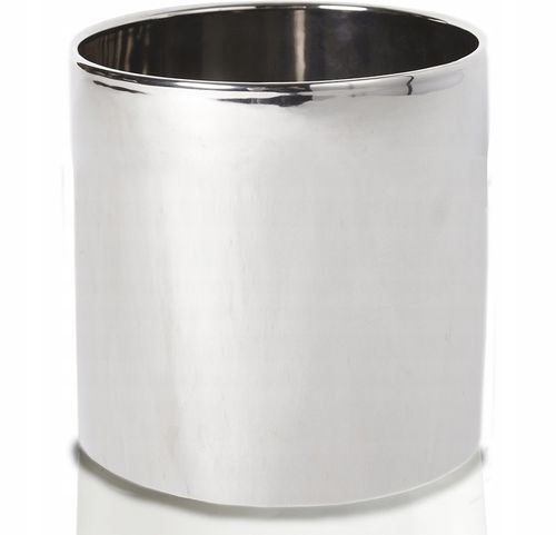 Doniczka Osłonka Ceramiczna Walec Srebrny Do Kwiatów i Kompozycji 15 cm na Arena.pl