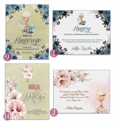 Biblia Pismo Święte Komunia Chrzest Pudełko Grawer Pamiątka PIĘKNE WZORY na Arena.pl