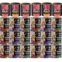 RAFI PAKO DOLINA NOTECI KARMA MOKRA DLA PSA PUSZKA MIX SMAKÓW 24 x 800 G