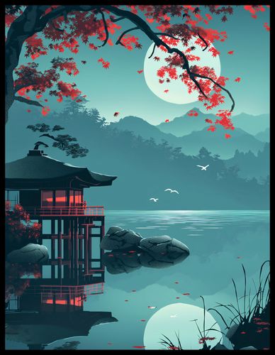 Plakat 50x65cm Japoński Pawilon na Arena.pl