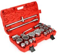 KLUCZE NASADOWE 26PCS 3/4"&1" 21-65mm 12-kąt