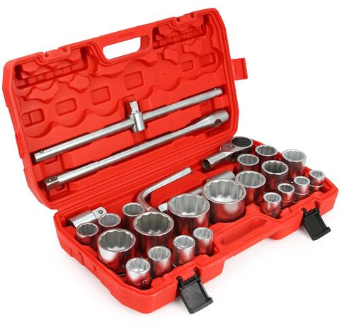 KLUCZE NASADOWE 26PCS 3/4"&1" 21-65mm 12-kąt na Arena.pl