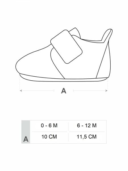 Buciki niemowlęce niechodki gumki w kratkę szare 0-6 miesięcy YOCLUB zdjęcie 2