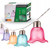 2 x GIRLANDA SOLARNA lampka OGRODOWA LED Świetlna Lampki Solarne Ogrodowe 1