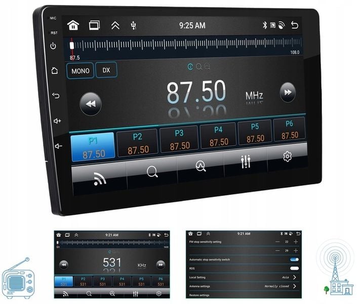RADIO SAMOCHODOWE 2 DIN 4GB/64GB ANDROID AUTO CARPLAY ANDROID 13 RDSDSP 10" zdjęcie 8