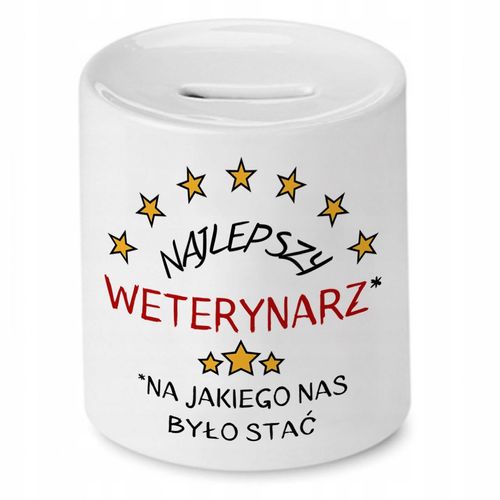 Skarbonka Dla Weterynarza Najlepszy Weterynarz Z Nadrukiem Ze Zdjęciem na Arena.pl