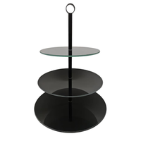 PATERA na CIASTO Trzypoziomowa OWOCE Ciastka 21/25/30 cm Czarna