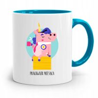 Pracownika Kubek Błękitny Pracownik Miesiąca Z Nadrukiem Ze Zdjęciem