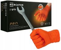 Rękawice nitrylowe pomarańczowe mocne GOGrip L 50szt