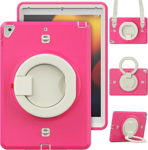 Etui do iPad 9/8 10.2” z Podstawką i Paskiem na Ramię Różowe na Arena.pl