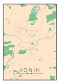 Konin mapa kolorowa - plakat 42x59,4 cm