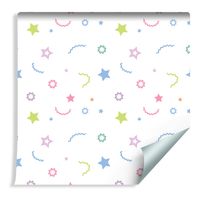 Tapeta Dla Dzieci - Kolorowe Wzorki i Gwiazdki