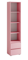Różowy Regał Otwarty Młodzieżowy z Szufladami 2SZ 45 cm KOSS 01 MX