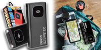 MOCNY POWERBANK 30000 mAh 4xUSB 12V WYŚWIETLACZ LATARKA KIJEK SELFIE STICK