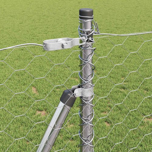 Ogrodzenie z słupkami Srebrny 0.8 x 50 m Stal pokryta PCV na Arena.pl