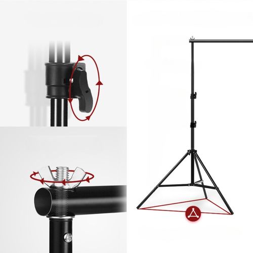Zestaw statywów do tła fotograficznego statyw studyjny amortyzator 210x200 na Arena.pl