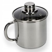 GARNEK STALOWY Z POKRYWKĄ 1,2 L DUŻY INDUKCJA