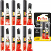 6x PATTEX S.O.S. KLEJ DO PLASTIKU BŁYSKAWICZNY SZYBKOSCHNĄCY BEZBARWNY