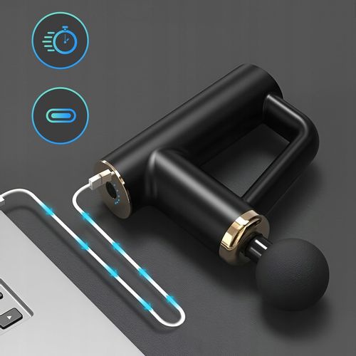 Pistolet do masażu Massage Gun Mini Czarny 4 końcówki Extralink na Arena.pl