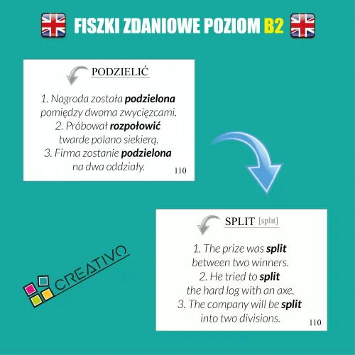 Angielski. Fiszki zdaniowe. Poziom B2 na Arena.pl
