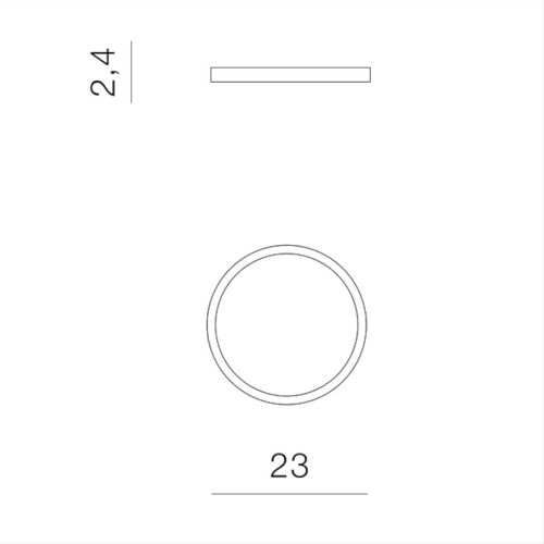 Plafon do salonu Panka AZ5355 LED 18W okrągły z przełącznikiem biały na Arena.pl