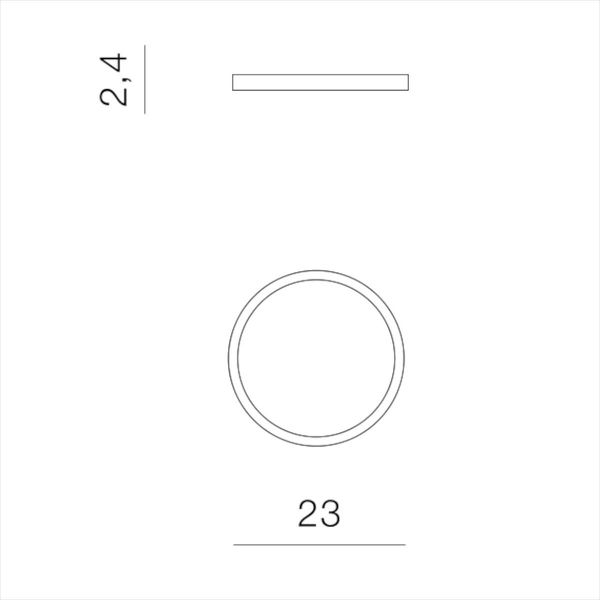 Plafon do salonu Panka AZ5355 LED 18W okrągły z przełącznikiem biały zdjęcie 2