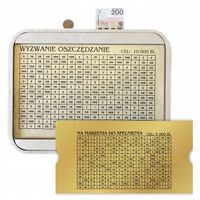 Skarbonka wykreślana - Personalizowana - Prezent - Wyzwanie Oszczędzanie