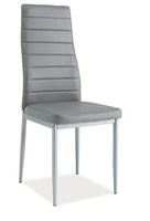 Krzesło Luisa - aluminium/szary PU