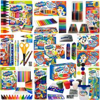 XXXL BAMBINO DUŻA WYPRAWKA SZKOLNA ZESTAW DO SZKOŁY KREDKI FARBY PLASTELINA