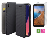 Etui z klapką do XIAOMI REDMI 7A case smart magnet portfel + szkło na ekran