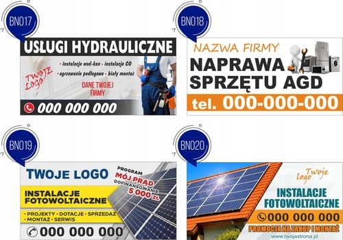 BANER blachy dachowe dekarstwo projekt 1x2m na Arena.pl