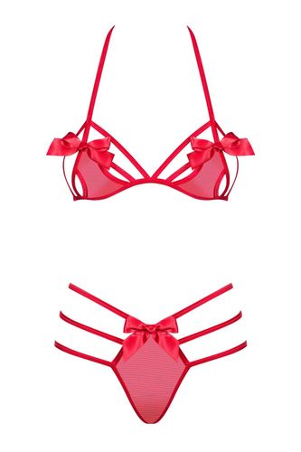 czerwony komplet biustonosz stringi giftella s/m na Arena.pl