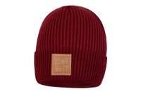 Broel NAPOLEON czapka dla chłopca prążkowana bordo 51-53