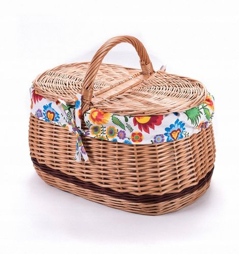 Kosz piknikowy z wikliny koszyk na piknik prezent na Arena.pl