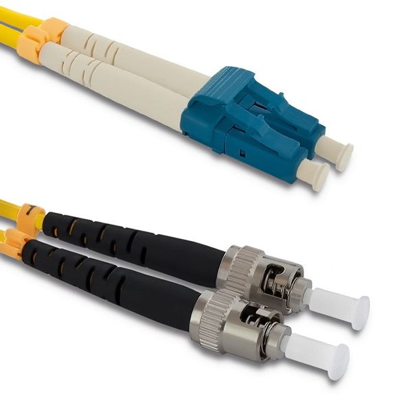 Qoltec Patchcord światłowodowy LC/UPC - ST/UPC | Singlemode | 9/125 | G652D | Duplex | 1m zdjęcie 1