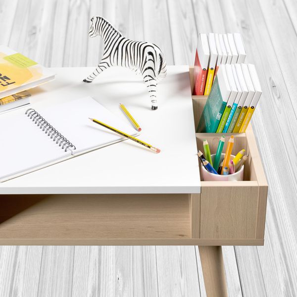 KLUPŚ Biurko SOFIE buk-biel zdjęcie 4