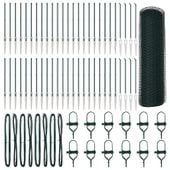 Ogrodzenie z słupkami Zielony 0.6 x 100 m Stal pokryta PCV