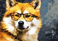 Plakat 70x50cm Intelektualny Psiak