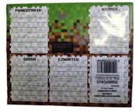 plan lekcji samoprzylepny minecraft 3szt a"50 8286