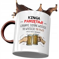 Kubek Bordowy Dla Kingi Koleżanki Na Prezent Z Nadrukiem Ze Zdjęciem